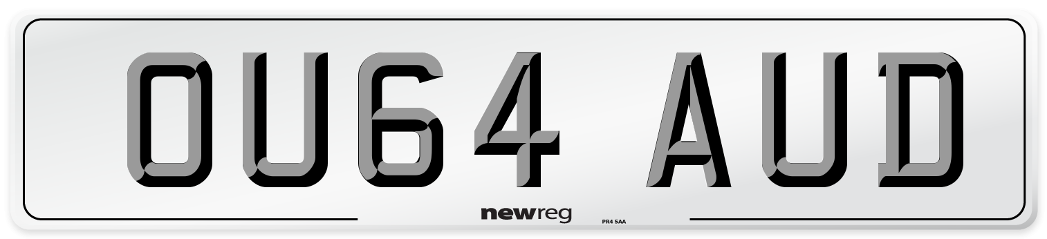 OU64 AUD Number Plate from New Reg